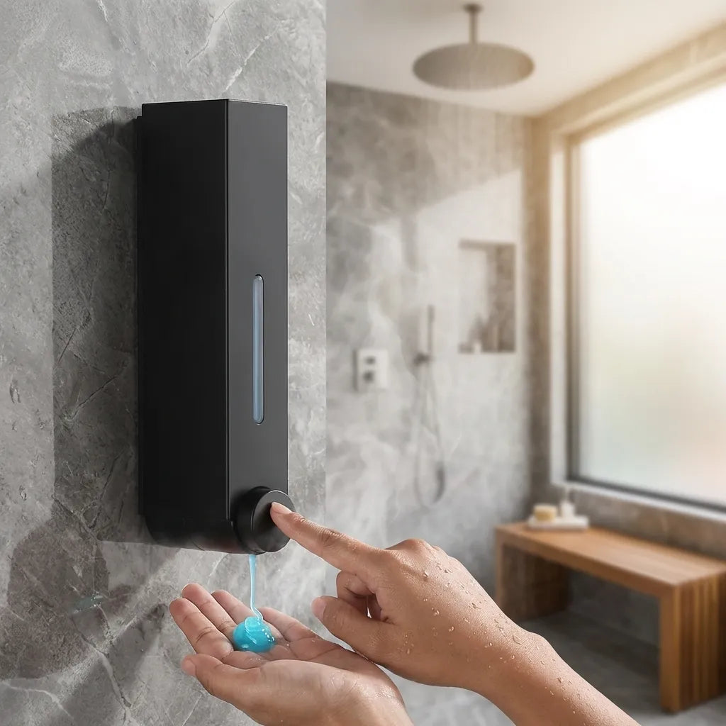 Wall Mounted Manual Push-Button Liquid Soap Dispenser