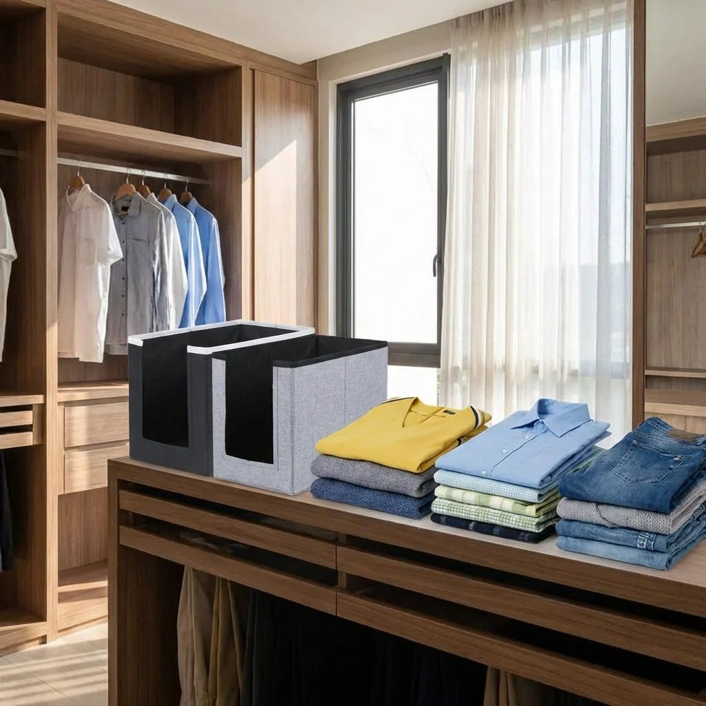 Closet Organizer-Foldable Shirts and Clothing Organizer Stackers(Pack of 4)