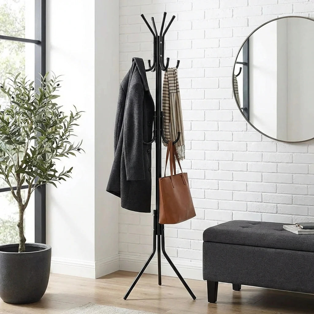 6 Hook Coat Hanger Clothes Stand Hanging