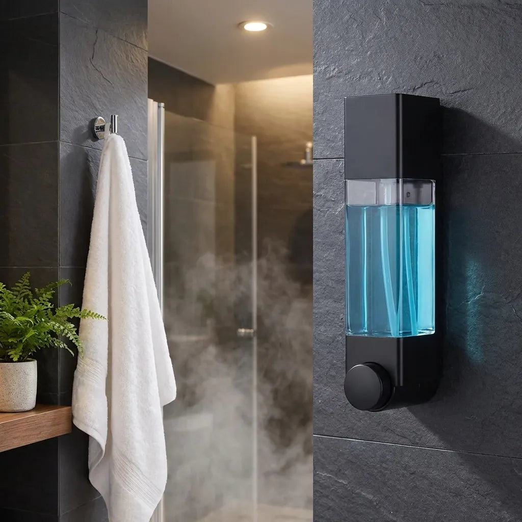 Wall Mounted Manual Push-Button Liquid Soap Dispenser