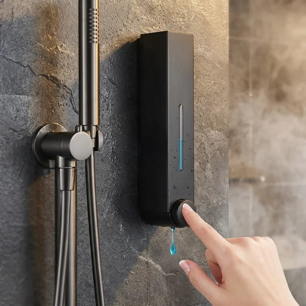 Wall Mounted Manual Push-Button Liquid Soap Dispenser