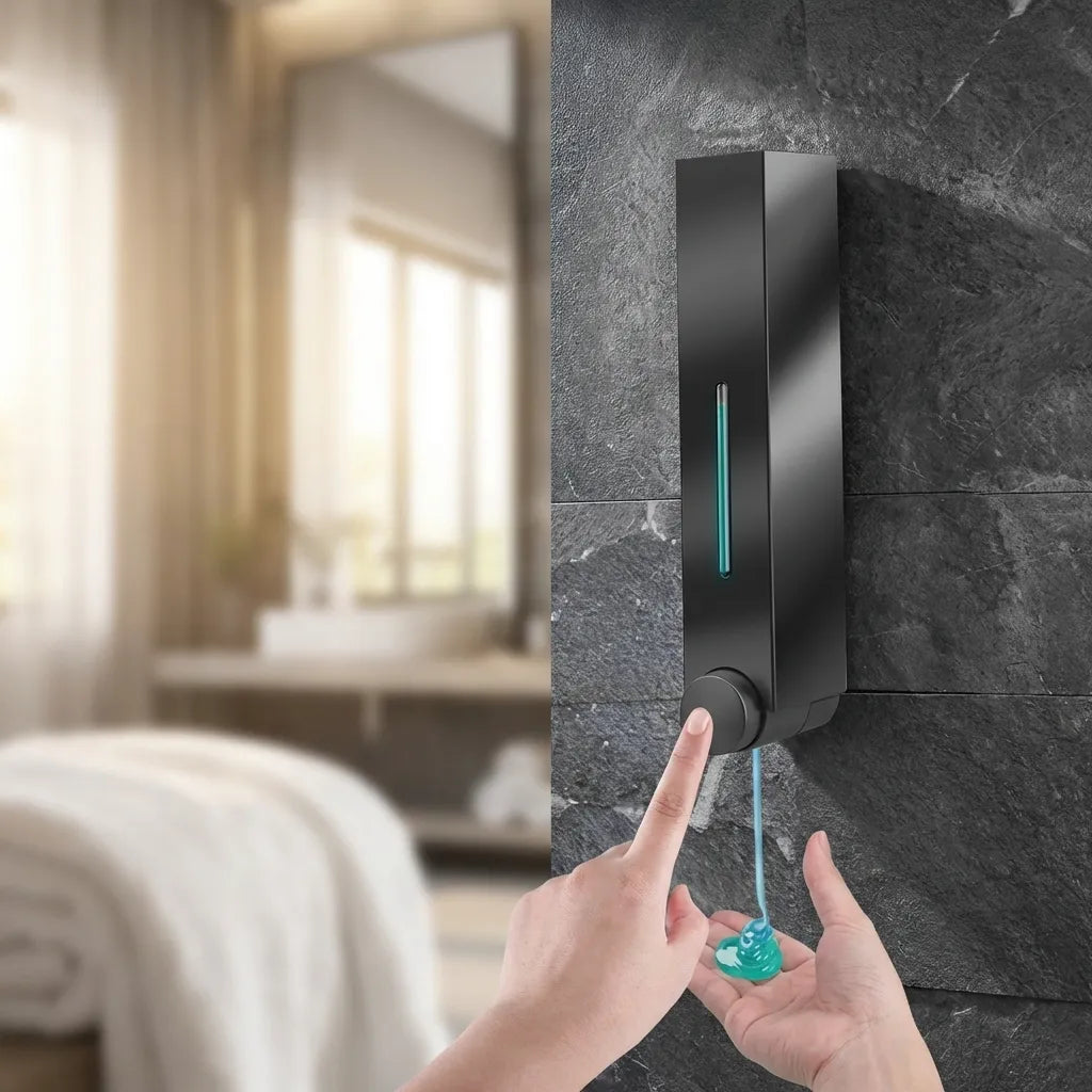 Wall Mounted Manual Push-Button Liquid Soap Dispenser