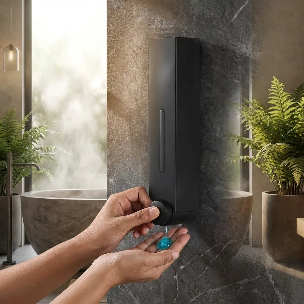 Wall Mounted Manual Push-Button Liquid Soap Dispenser
