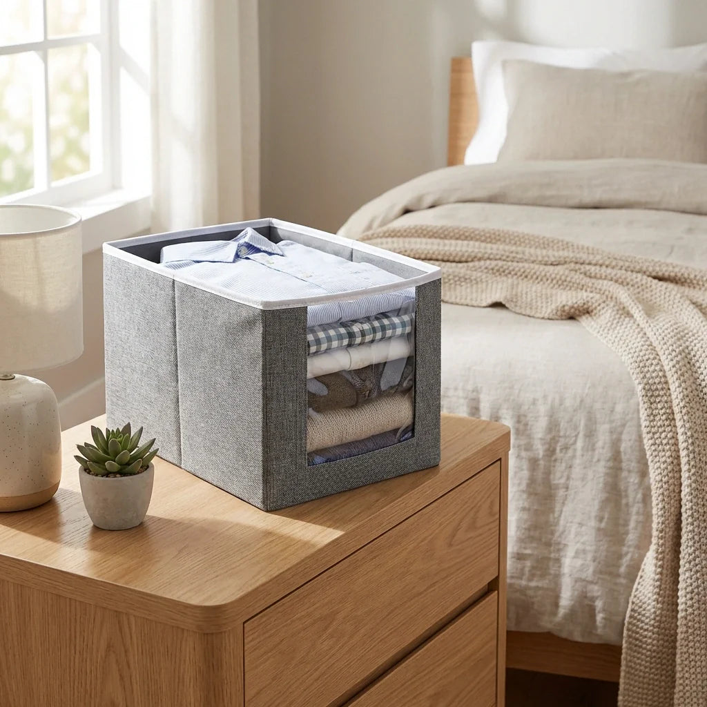 Closet Organizer-Foldable Shirts and Clothing Organizer Stackers(Pack of 4)