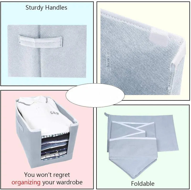 Cloth Organizer - Non Woven Foldable Cloth Organizer ( Pack of 3)